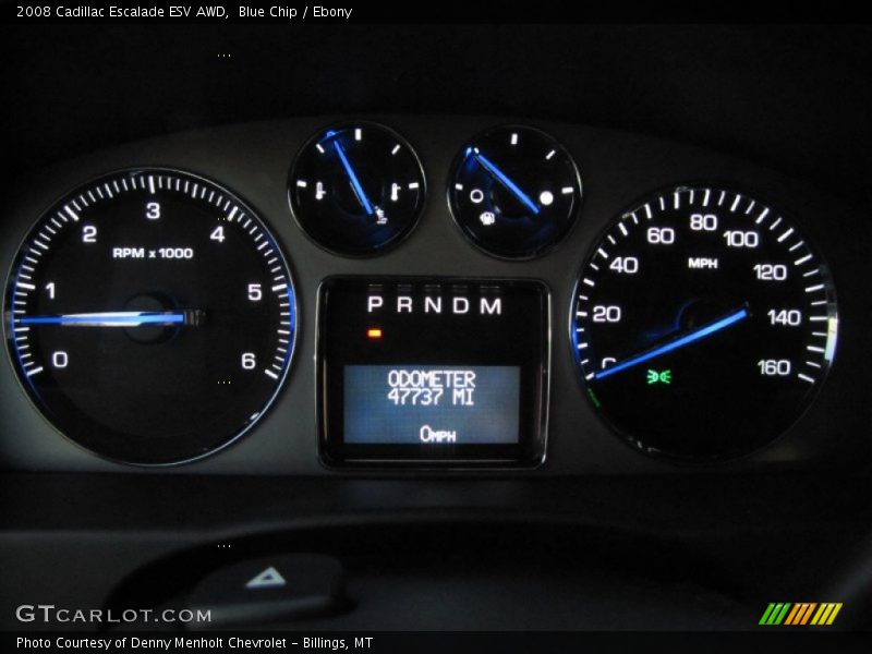 Blue Chip / Ebony 2008 Cadillac Escalade ESV AWD