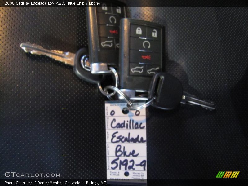 Blue Chip / Ebony 2008 Cadillac Escalade ESV AWD