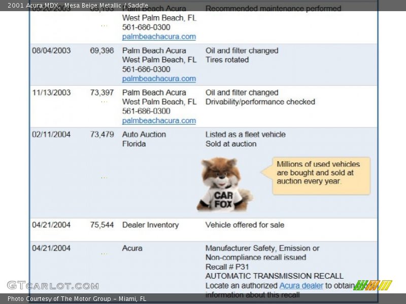 Mesa Beige Metallic / Saddle 2001 Acura MDX