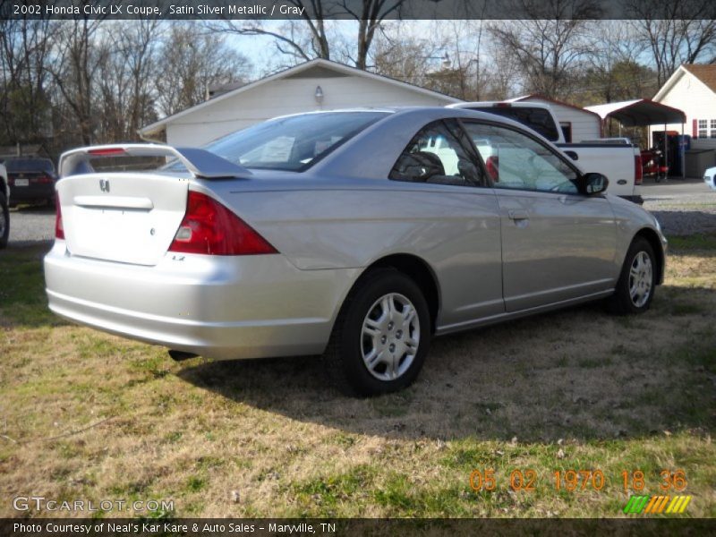 Satin Silver Metallic / Gray 2002 Honda Civic LX Coupe