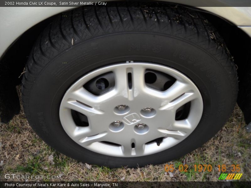 Satin Silver Metallic / Gray 2002 Honda Civic LX Coupe