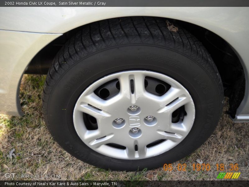 Satin Silver Metallic / Gray 2002 Honda Civic LX Coupe