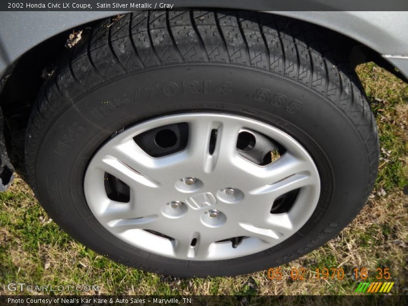 Satin Silver Metallic / Gray 2002 Honda Civic LX Coupe
