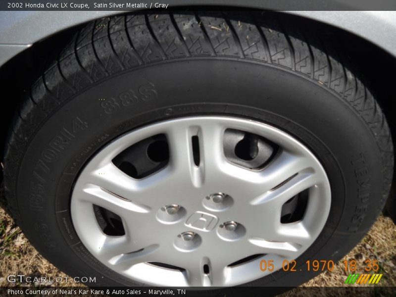 Satin Silver Metallic / Gray 2002 Honda Civic LX Coupe