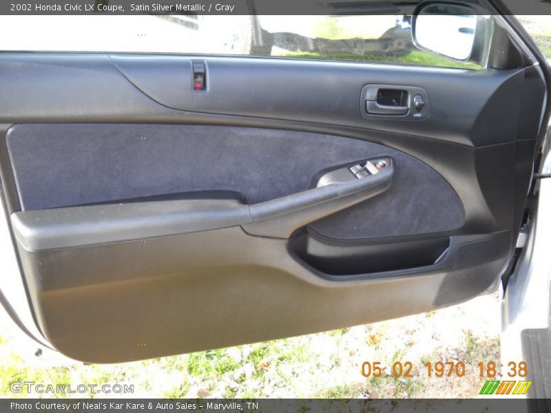 Satin Silver Metallic / Gray 2002 Honda Civic LX Coupe