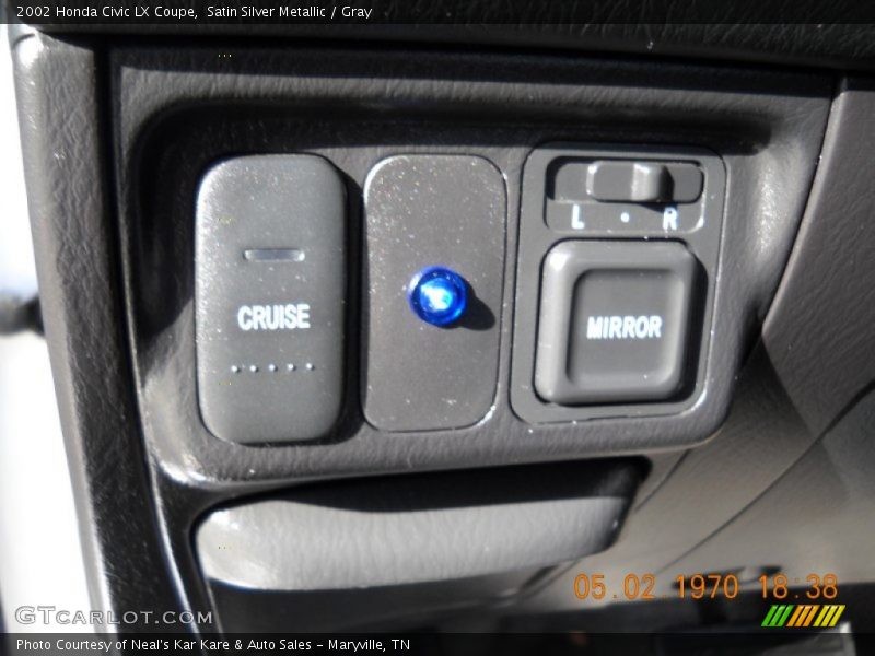 Satin Silver Metallic / Gray 2002 Honda Civic LX Coupe