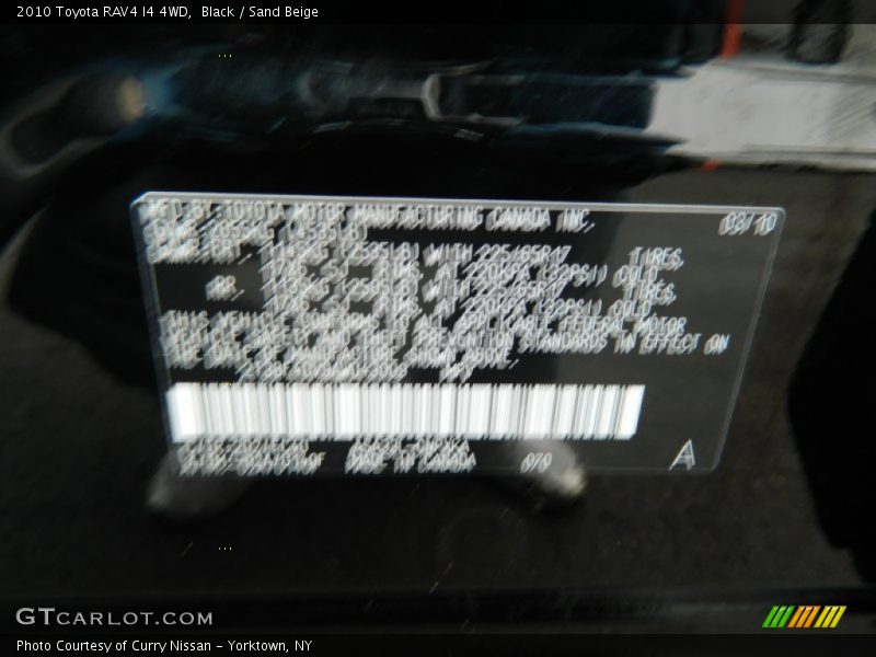 Black / Sand Beige 2010 Toyota RAV4 I4 4WD