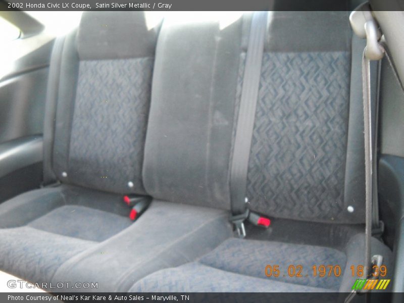 Satin Silver Metallic / Gray 2002 Honda Civic LX Coupe