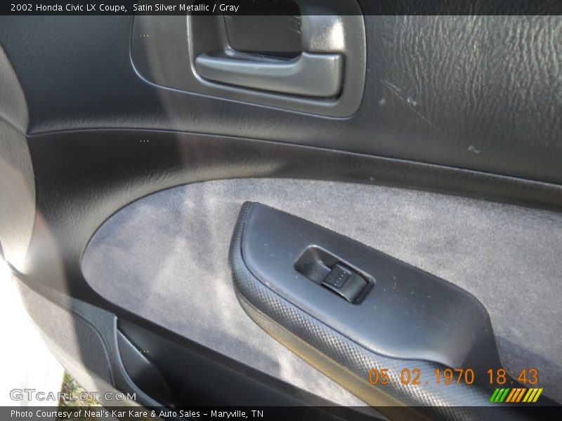Satin Silver Metallic / Gray 2002 Honda Civic LX Coupe