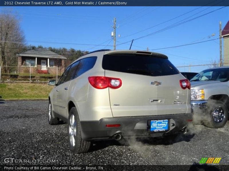 Gold Mist Metallic / Cashmere/Ebony 2012 Chevrolet Traverse LTZ AWD