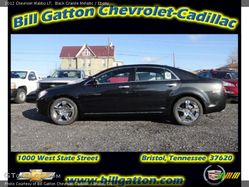 Black Granite Metallic / Ebony 2012 Chevrolet Malibu LT