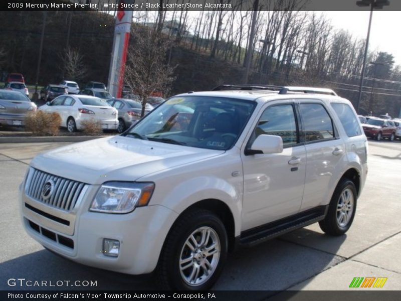 White Suede / Black Leather/Stone Alcantara 2009 Mercury Mariner Premier
