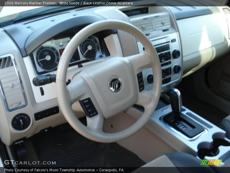 White Suede / Black Leather/Stone Alcantara 2009 Mercury Mariner Premier