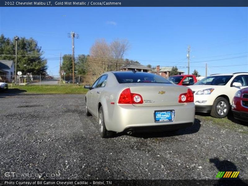 Gold Mist Metallic / Cocoa/Cashmere 2012 Chevrolet Malibu LT