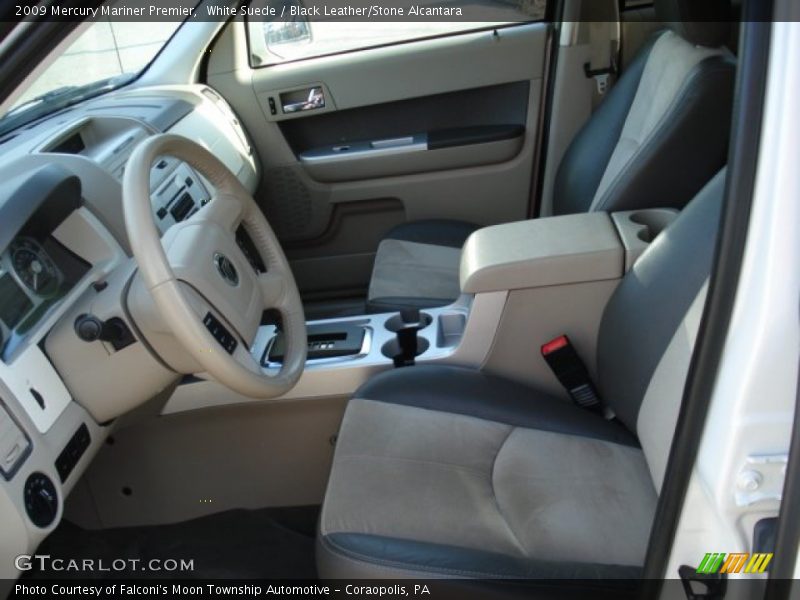 White Suede / Black Leather/Stone Alcantara 2009 Mercury Mariner Premier