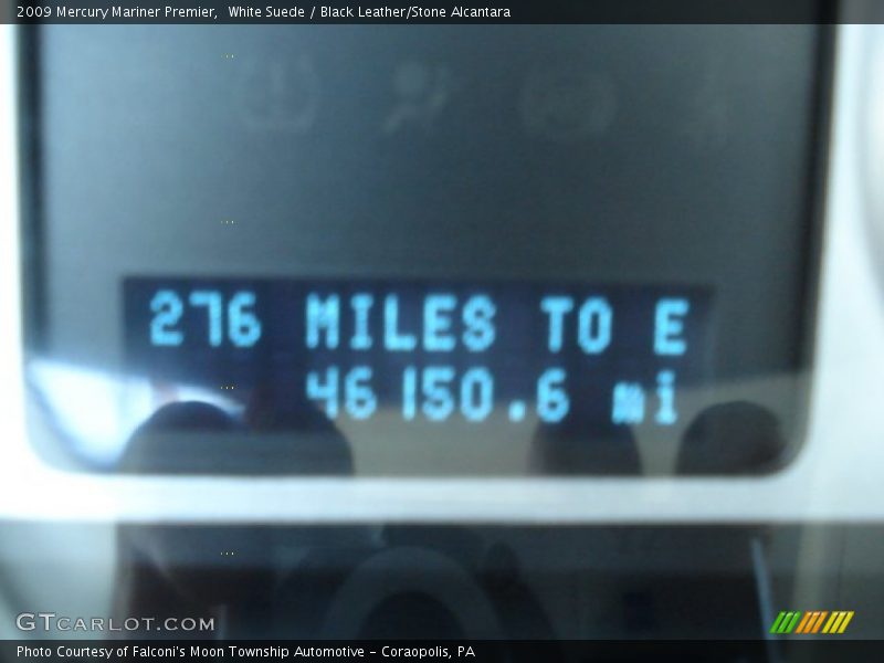 White Suede / Black Leather/Stone Alcantara 2009 Mercury Mariner Premier