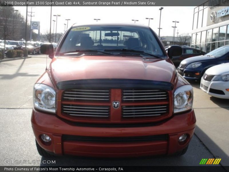 Sunburst Orange Pearl / Medium Slate Gray 2008 Dodge Ram 1500 Sport Quad Cab 4x4