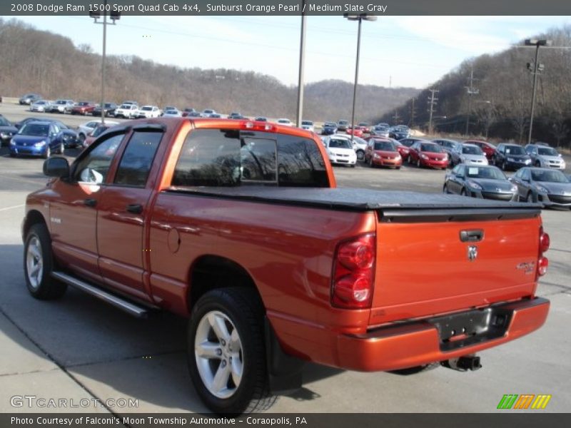 Sunburst Orange Pearl / Medium Slate Gray 2008 Dodge Ram 1500 Sport Quad Cab 4x4