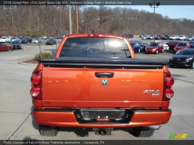 Sunburst Orange Pearl / Medium Slate Gray 2008 Dodge Ram 1500 Sport Quad Cab 4x4
