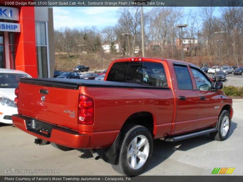 Sunburst Orange Pearl / Medium Slate Gray 2008 Dodge Ram 1500 Sport Quad Cab 4x4