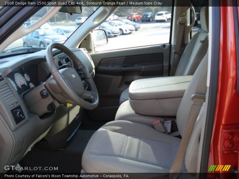 Sunburst Orange Pearl / Medium Slate Gray 2008 Dodge Ram 1500 Sport Quad Cab 4x4