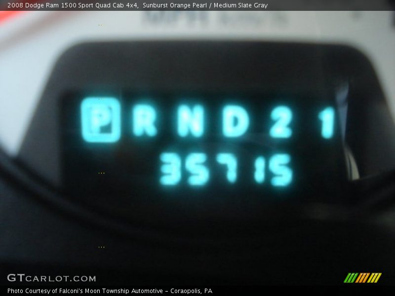 Sunburst Orange Pearl / Medium Slate Gray 2008 Dodge Ram 1500 Sport Quad Cab 4x4