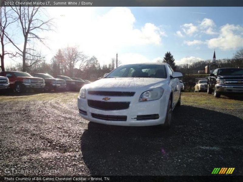 Summit White / Ebony 2012 Chevrolet Malibu LT