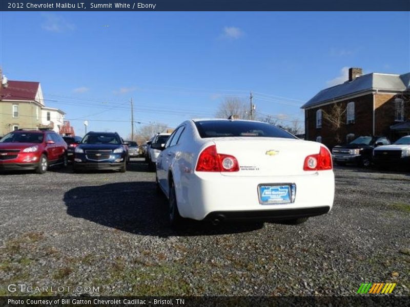 Summit White / Ebony 2012 Chevrolet Malibu LT