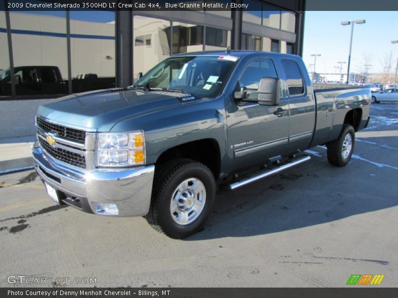 Blue Granite Metallic / Ebony 2009 Chevrolet Silverado 3500HD LT Crew Cab 4x4