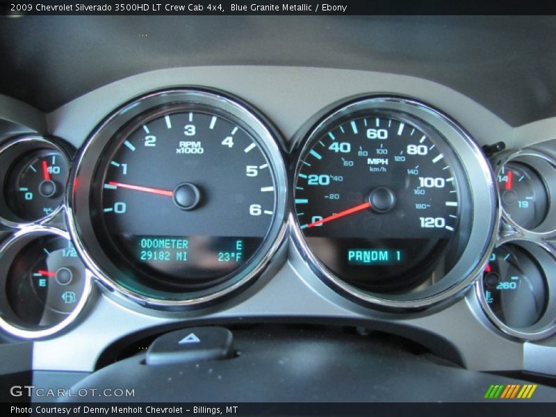 Blue Granite Metallic / Ebony 2009 Chevrolet Silverado 3500HD LT Crew Cab 4x4