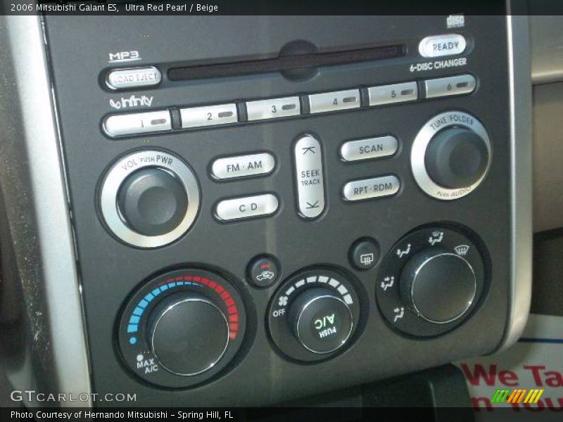 Ultra Red Pearl / Beige 2006 Mitsubishi Galant ES