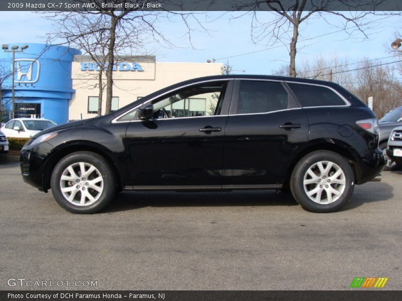 Brilliant Black / Black 2009 Mazda CX-7 Sport AWD