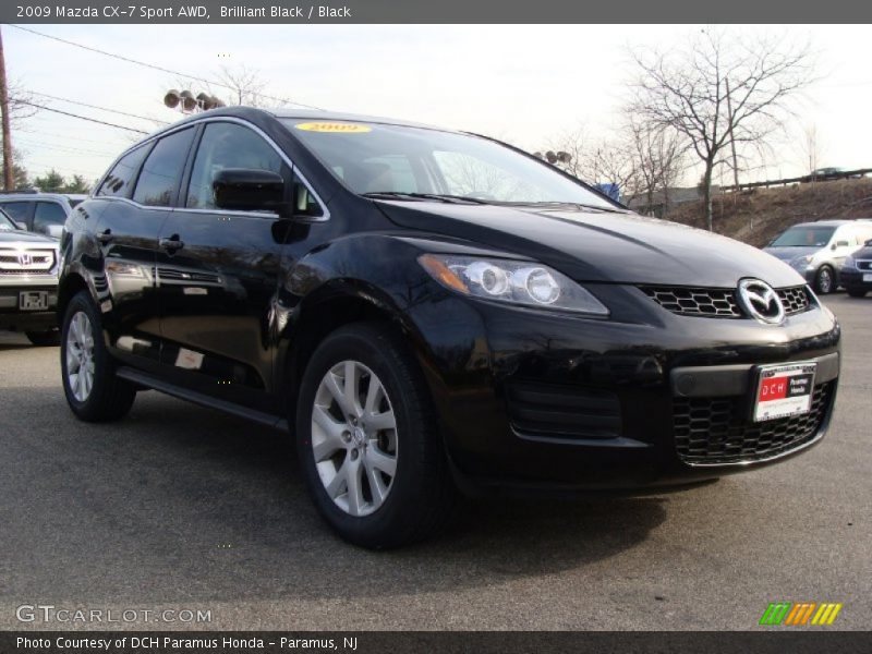 Brilliant Black / Black 2009 Mazda CX-7 Sport AWD