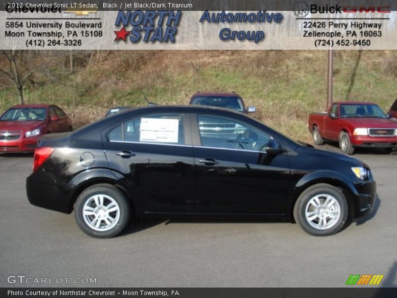 Black / Jet Black/Dark Titanium 2012 Chevrolet Sonic LT Sedan