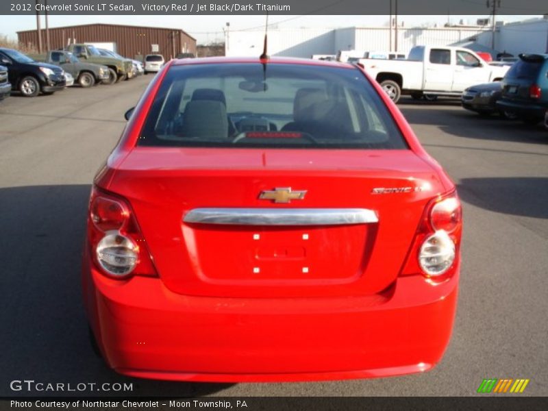 Victory Red / Jet Black/Dark Titanium 2012 Chevrolet Sonic LT Sedan