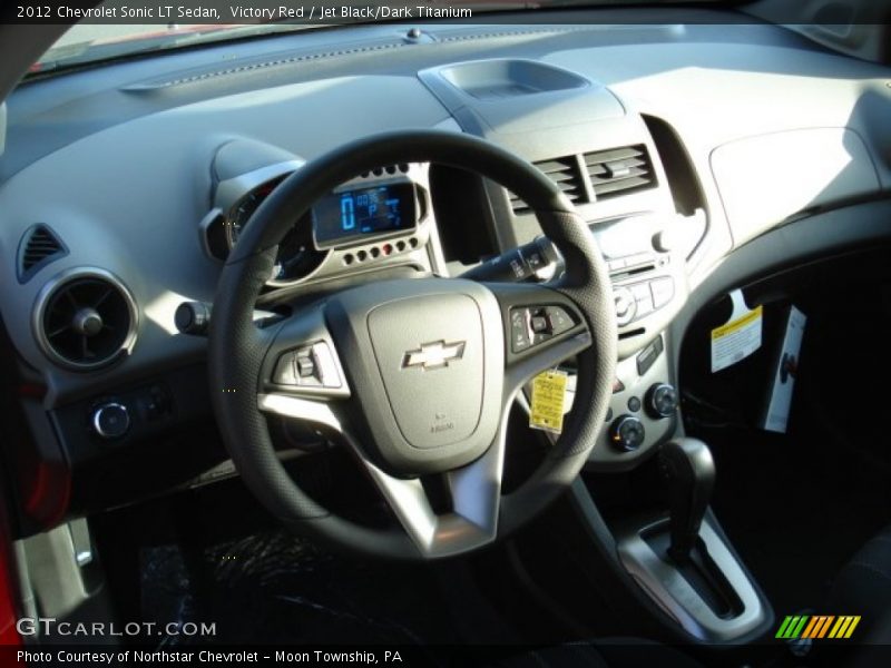 Victory Red / Jet Black/Dark Titanium 2012 Chevrolet Sonic LT Sedan