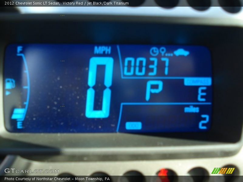 Victory Red / Jet Black/Dark Titanium 2012 Chevrolet Sonic LT Sedan
