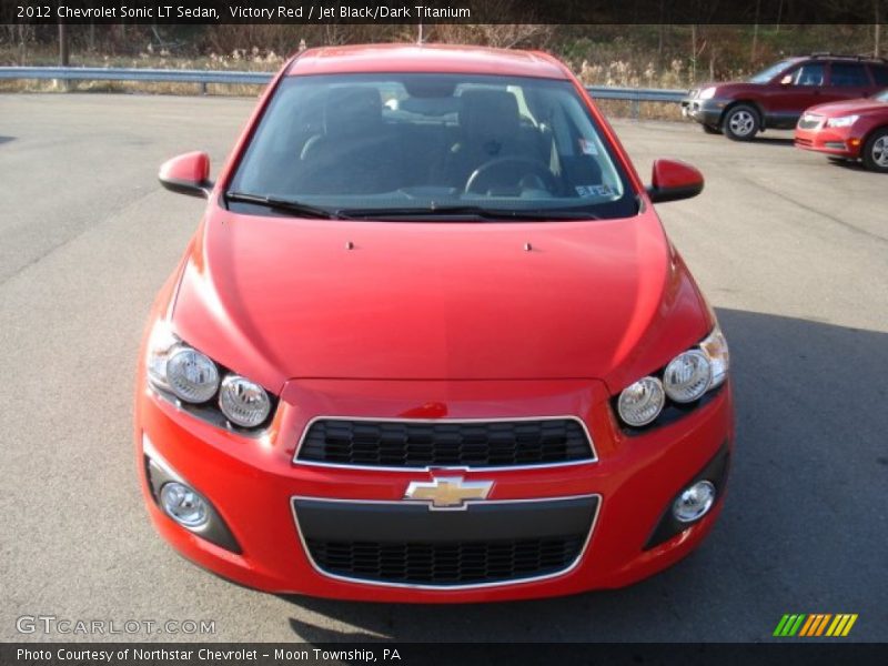 Victory Red / Jet Black/Dark Titanium 2012 Chevrolet Sonic LT Sedan