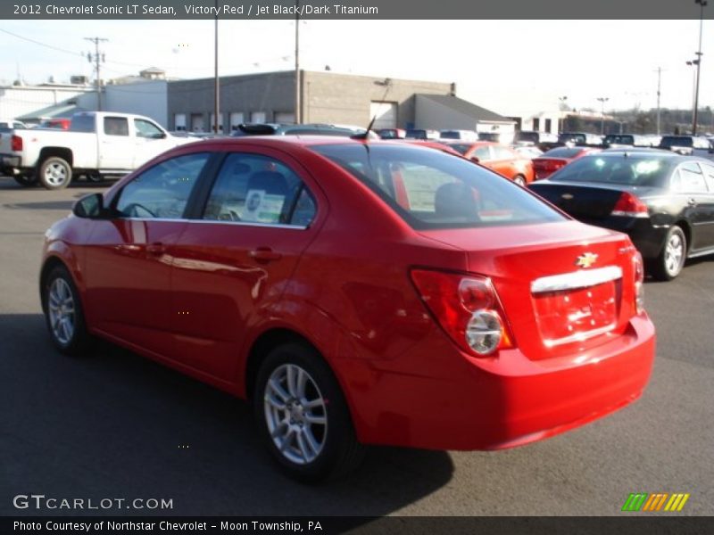 Victory Red / Jet Black/Dark Titanium 2012 Chevrolet Sonic LT Sedan