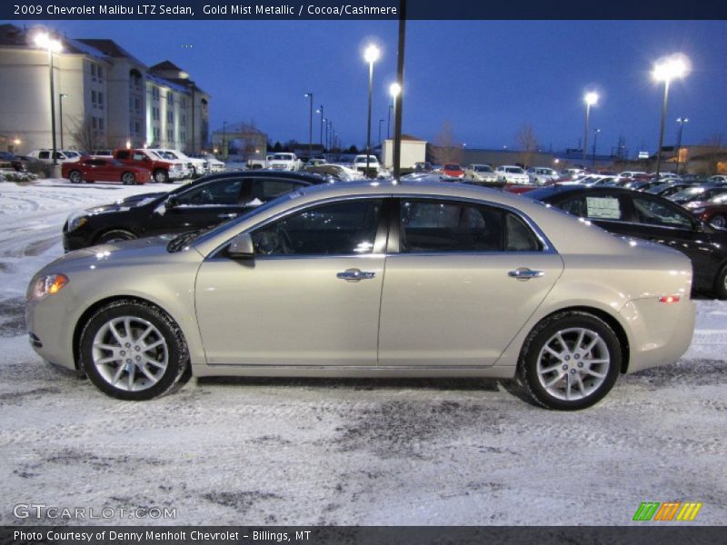 Gold Mist Metallic / Cocoa/Cashmere 2009 Chevrolet Malibu LTZ Sedan