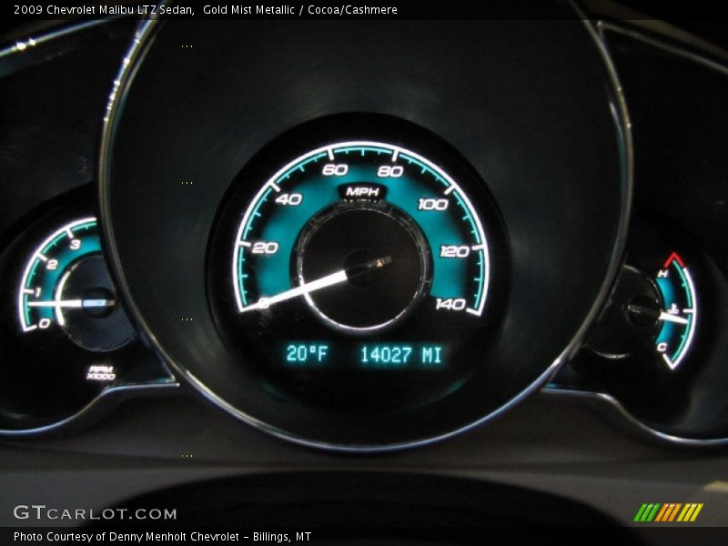 Gold Mist Metallic / Cocoa/Cashmere 2009 Chevrolet Malibu LTZ Sedan