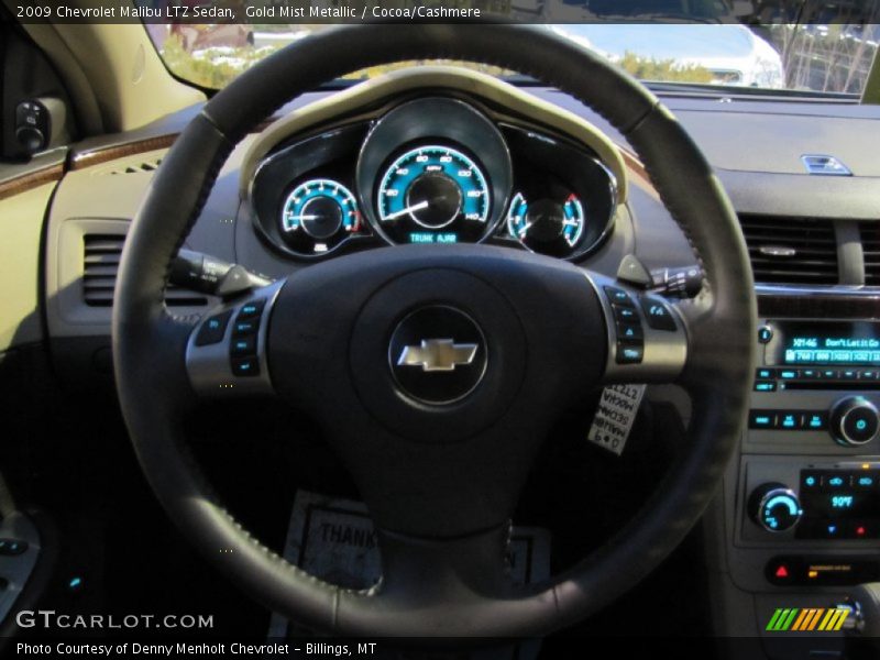 Gold Mist Metallic / Cocoa/Cashmere 2009 Chevrolet Malibu LTZ Sedan