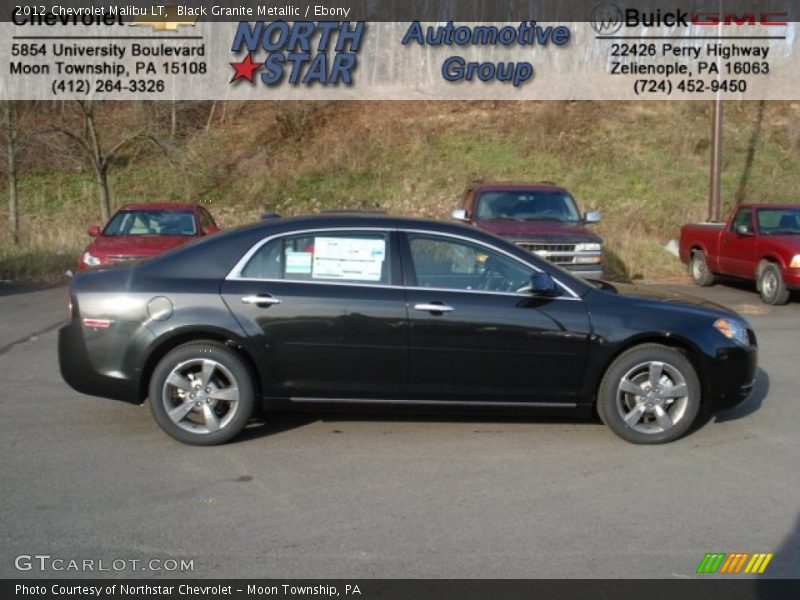 Black Granite Metallic / Ebony 2012 Chevrolet Malibu LT