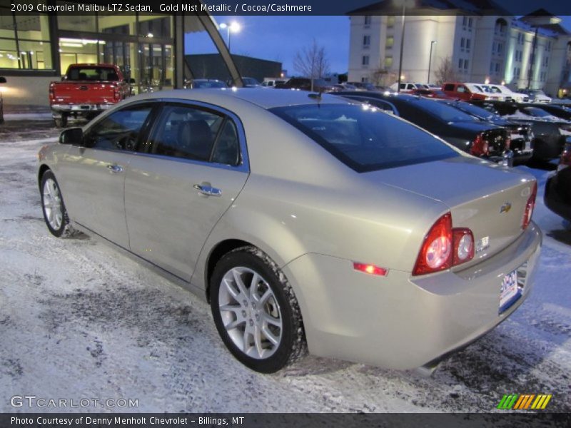 Gold Mist Metallic / Cocoa/Cashmere 2009 Chevrolet Malibu LTZ Sedan