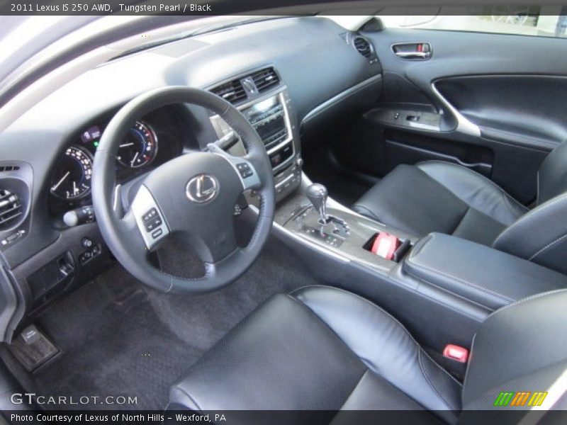 Tungsten Pearl / Black 2011 Lexus IS 250 AWD