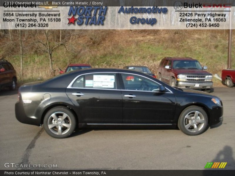 Black Granite Metallic / Ebony 2012 Chevrolet Malibu LT