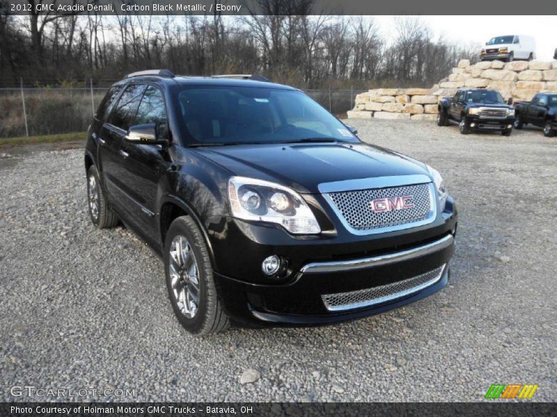 Carbon Black Metallic / Ebony 2012 GMC Acadia Denali