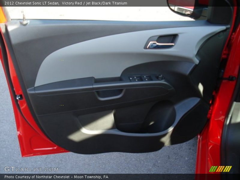 Victory Red / Jet Black/Dark Titanium 2012 Chevrolet Sonic LT Sedan