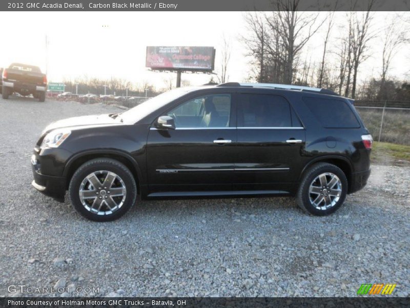 Carbon Black Metallic / Ebony 2012 GMC Acadia Denali
