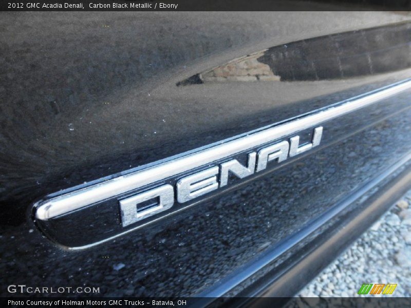 Carbon Black Metallic / Ebony 2012 GMC Acadia Denali